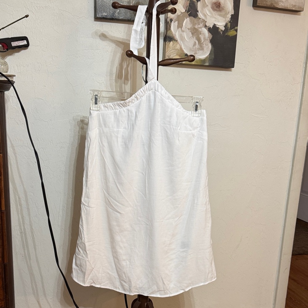 Trixxi White Mini Dress with Tie Straps